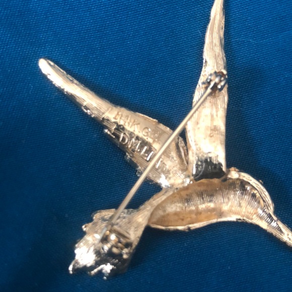 14k Vintage D.M hummingbird pin - Picture 5 of 5